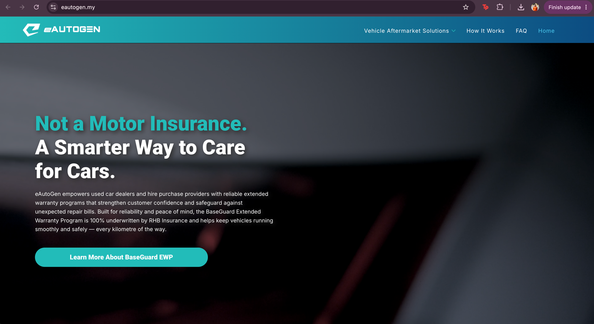 eAutoGen — vehicle warranty and insurance platform